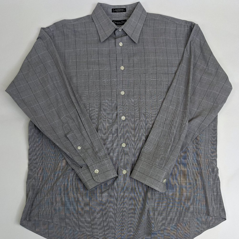 Christian Dior Monsieur Long Sleeve Gray Plaid